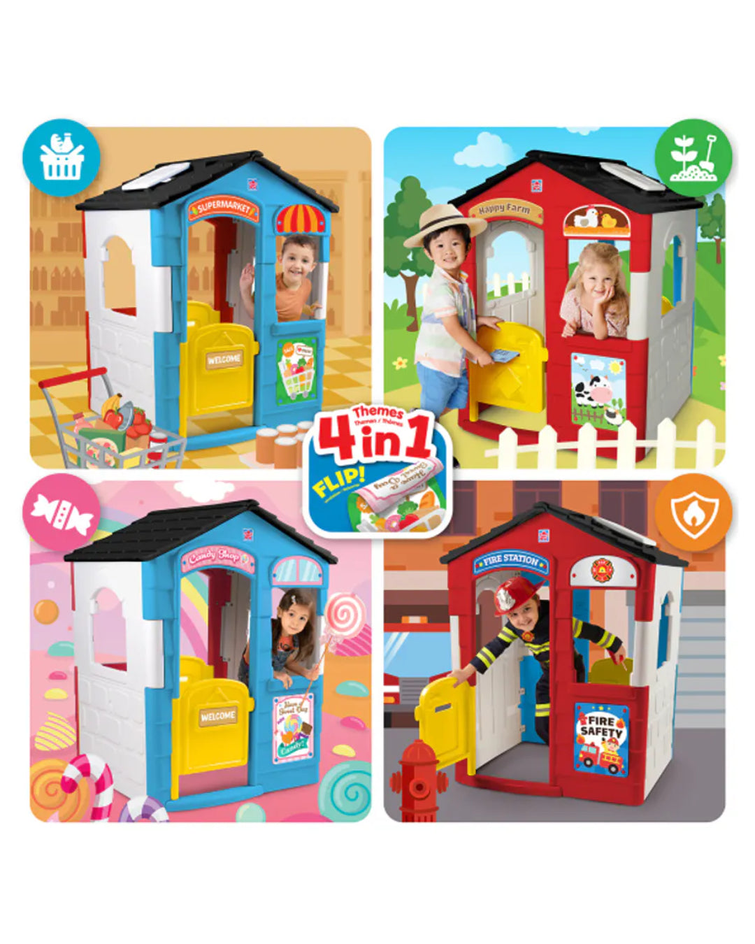 4-IN-1 THEME PLAYHOUSE aleemaz.com   4-IN-1 THEME PLAYHOUSE aleemaz.com